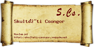 Skultéti Csongor névjegykártya