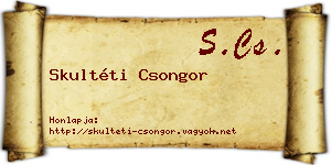 Skultéti Csongor névjegykártya