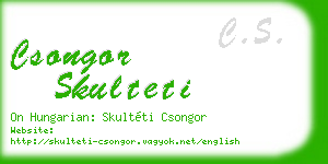 csongor skulteti business card